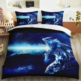 Bäddset Blå Västerländsk Drake