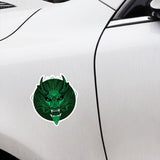 Rund Sticker Med Drakhuvud