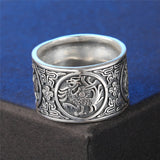 Silver Ring Med Fågel