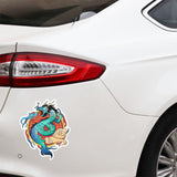 Sticker Blå Österländsk Drake