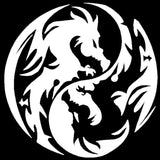 Klistermärke Drakar Yin Och Yang