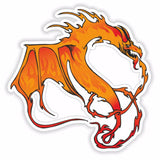Klistermärke Drake Eldsflammor