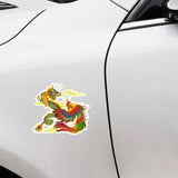Sticker Färgglad Drake