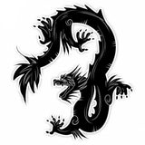 Svart Kinesisk Drake Sticker