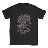 Svart T-Shirt Orientalisk Drake