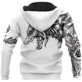 Vit Hoodie Med Drake