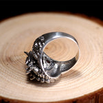 Orientalisk Drake Ring Äkta Silver