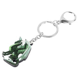 Grön Drake Nyckelring