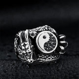 Ring Med Yin Och Yang Symbol