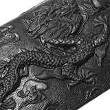 Svart läderplånbok Orientalisk Drake