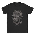 Svart T-Shirt Orientalisk Drake